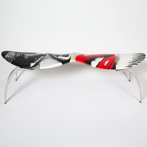 "Not Now, Madam!" | Bench in Benches & Ottomans by Colin Tiyani Design. Item composed of wood and aluminum in contemporary or modern style