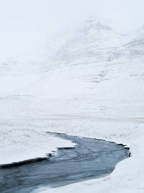 Stream (Kirkjufell, Iceland) | Photography by Tommy Kwak. Item composed of paper in minimalism style