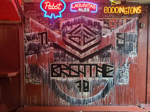 BREATHE | Murals by D Young V | Edinburgh Castle Pub in San Francisco. Item composed of synthetic