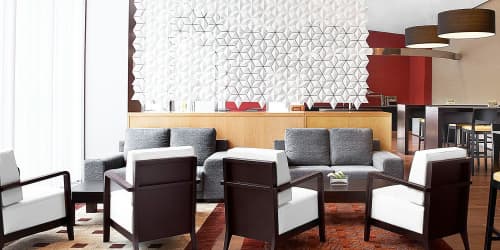 Decorative Wall Screen | Divider in Decorative Objects by Bloomming, Bas van Leeuwen & Mireille Meijs | Four Points by Sheraton Barcelona Diagonal in Barcelona. Item made of aluminum