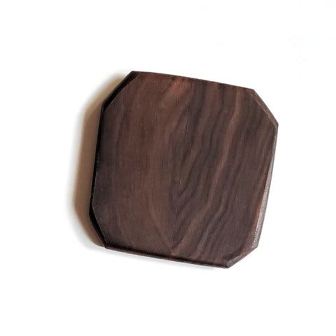 Coaster 4"x4", Tipped Edge Set of 4 | Tableware by Wild Cherry Spoon Co.. Item composed of maple wood in minimalism or country & farmhouse style