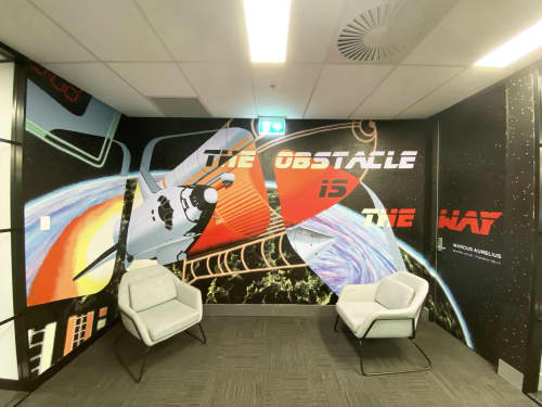 The obstacle is the way | Murals by @MCRT.Studio | Techskill Academy in Toowong. Item composed of synthetic