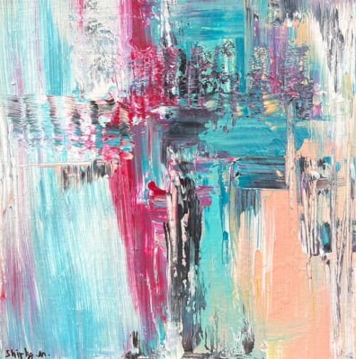"Virtues" | Oil And Acrylic Painting in Paintings by Shirly Maimom Art. Item composed of canvas and synthetic