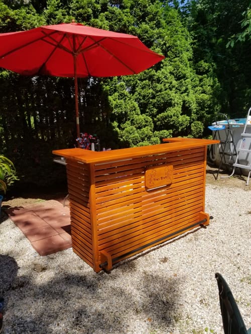 Tiki bar | Desk in Tables by Mw Hunter Custom Woodworking. Item made of wood