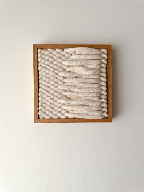 Forest Line | Tapestry in Wall Hangings by Ana Salazar Atelier. Item made of oak wood with cotton works with minimalism & japandi style