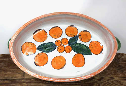 Orange Baker | Serving Bowl in Serveware by Liz Noonan Ceramics. Item composed of ceramic