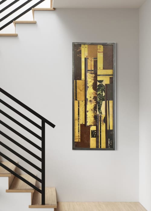 Transfigure #3 Yellow (wall hanging) | Wall Sculpture in Wall Hangings by GREG MUELLER. Item composed of metal