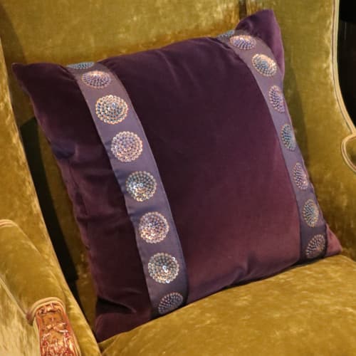 Purple Pillow | Cushion in Pillows by Jonathan Rachman Design | SF Decorator Showcase 2019 in San Francisco. Item made of fiber