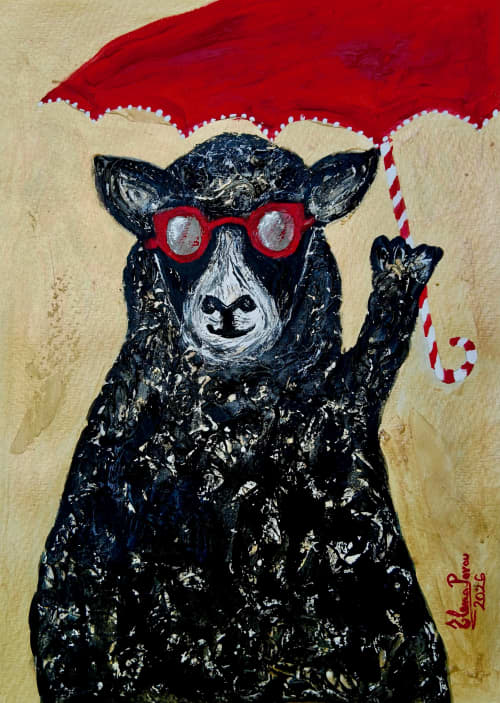 La oveja negra | Oil And Acrylic Painting in Paintings by Elena Parau