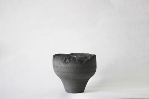 The Black Dome | Vase in Vases & Vessels by ZHENI. Item made of ceramic