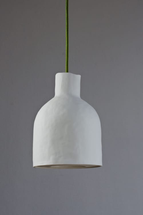 Porcelain Pendant Small with closed or opened bottom | Pendants by Bergontwerp. Item composed of ceramic in contemporary style