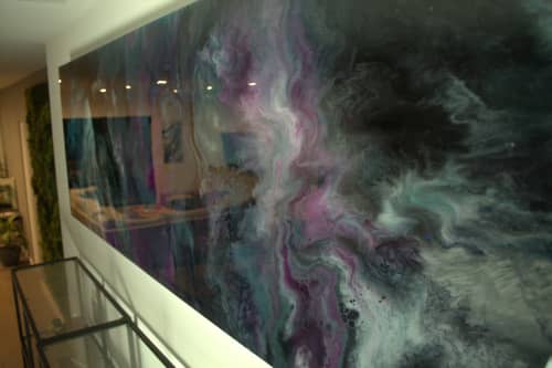 Galaxy | Oil And Acrylic Painting in Paintings by Caylin Rose Janet. Item composed of wood and synthetic