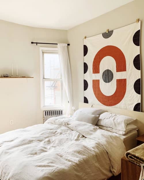 Chisos Quilt | Linens & Bedding by Vacilando Studios | Lindsey Swedick's Brooklyn Apartment in Brooklyn. Item made of cotton