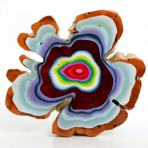 Purple Royalty | Wall Sculpture in Wall Hangings by Modern Slice. Item made of wood