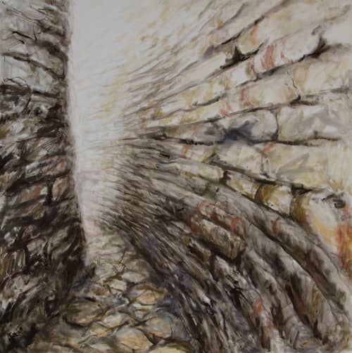 Library of Alexandria and the Great Wall of Zimbabwe | Oil And Acrylic Painting in Paintings by Sally K. Smith Artist | University of Utah S.J. Quinney College of Law in Salt Lake City. Item composed of canvas and synthetic