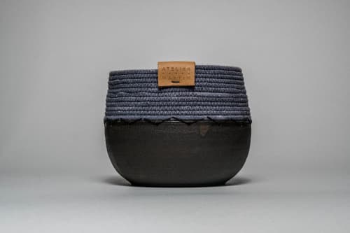 Planter | Vases & Vessels by ATMA ceramics | And Their Plant Stories in Seattle. Item made of cotton with ceramic