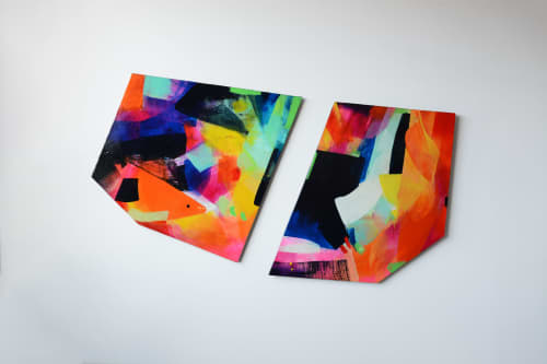 Fragment paintings 1 & 2 | Oil And Acrylic Painting in Paintings by Kimbal Quist Bumstead. Item made of canvas
