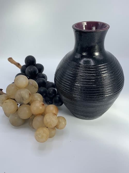 Ribbed Vase | Vases & Vessels by Falkin Pottery. Item made of stoneware