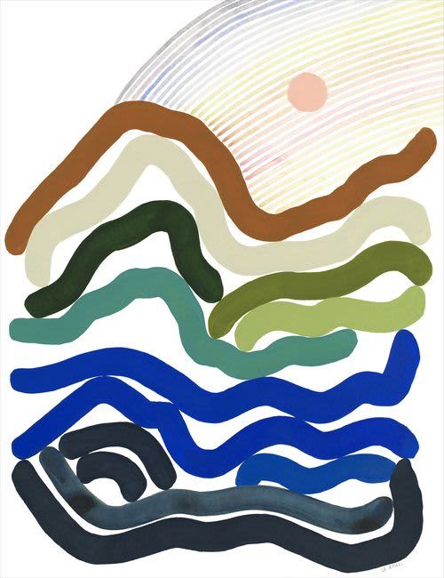 Rainbows VII | Watercolor Painting in Paintings by Ruth Le Roux. Item composed of paper and synthetic