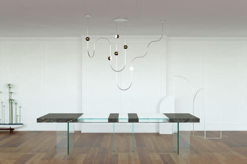 Dia Chandelier Config 3 | Chandeliers by Ovature Studios. Item made of metal