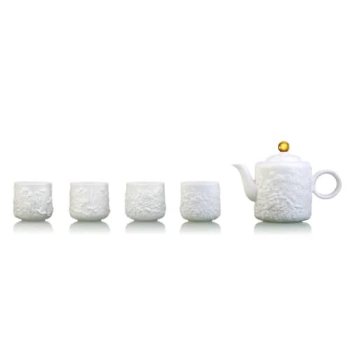 "Four Seasons of Leisure" Bone China Tea Set | Teapot in Serveware by Lawrence & Scott. Item composed of ceramic