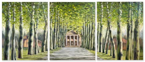 Chateaux Margaux | Oil And Acrylic Painting in Paintings by Lisa Elley ART. Item made of canvas compatible with contemporary and country & farmhouse style