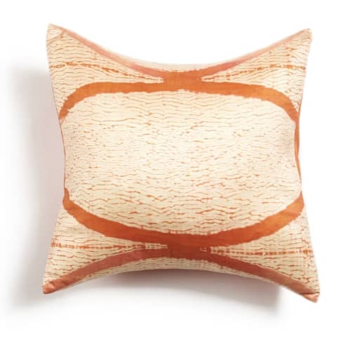 Arc Coral Silk Pillow | Pillows by Studio Variously. Item composed of cotton compatible with minimalism and modern style