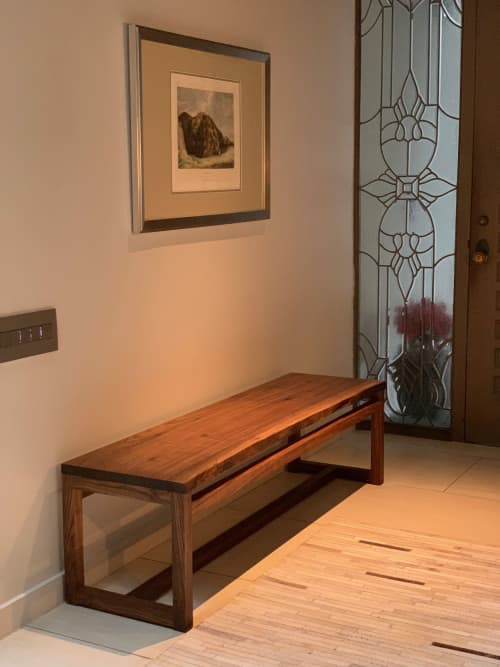 Light (gets in) Bench | Benches & Ottomans by stranger furniture. Item made of walnut