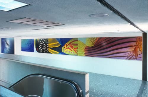 "Ocean Patterns" | Paintings by Carol Bennett | Daniel K. Inouye International Airport in Honolulu