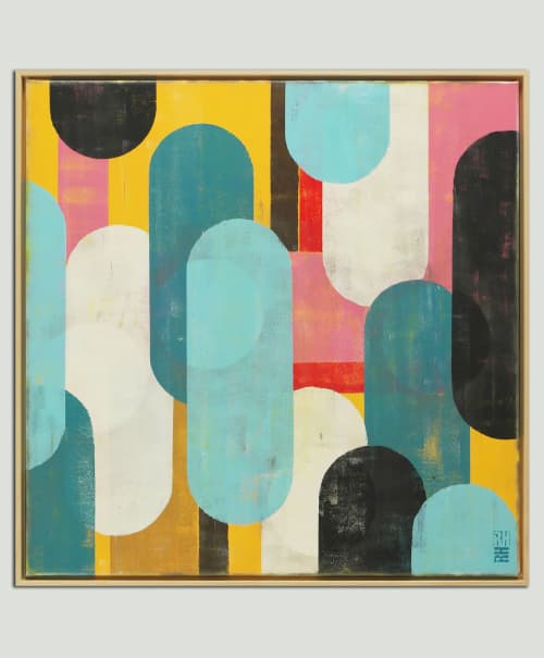 Traffic Pink | Oil And Acrylic Painting in Paintings by Ronald Hunter. Item made of canvas with synthetic