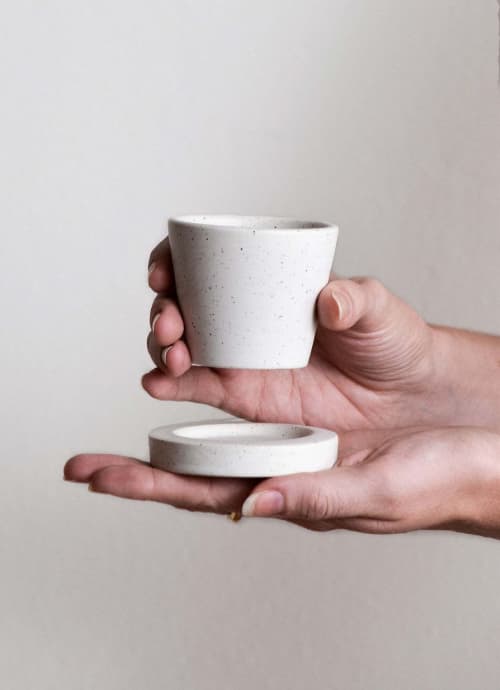 Speckled Espresso Set | Cup in Drinkware by Stone + Sparrow Studio. Item composed of stoneware