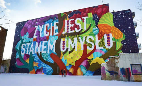 Life is a state of mind | Street Murals by +Boa Mistura. Item composed of synthetic