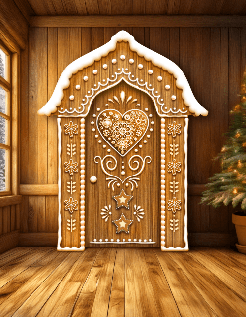 Gingerbread Door | Furniture by Blue Bliss. Item composed of wood in eclectic & maximalism style