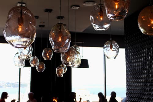 Nuvole Pendant | Pendants by Illuminata Art Glass Design by Julie Conway | Four Seasons Hotel Seattle in Seattle. Item made of glass compatible with contemporary style