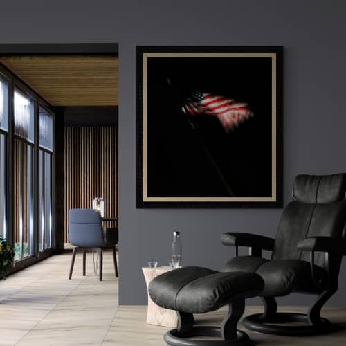 America | Prints by Lu Anne Tyrrell Art +. Item made of canvas with metal