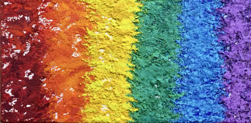 LGBTQ Individuals Stand Firm that God Loves Us | Oil And Acrylic Painting in Paintings by Reade C Gloeckner Fine Art. Item composed of canvas and synthetic