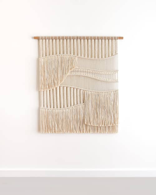 Flow - natural | Macrame Wall Hanging in Wall Hangings by Tamar Samplonius