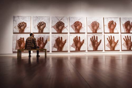 Preparatory Drawings for “Open Hand” Sculpture | Mixed Media by Andrew Ramiro Tirado | Colorado Springs Fine Arts Center in Colorado Springs
