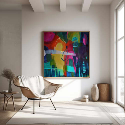 Abstract Art Print from Original Painting by Sarina Diakos | Prints by Sarina Diakos Art. Item composed of canvas & paper compatible with contemporary and eclectic & maximalism style