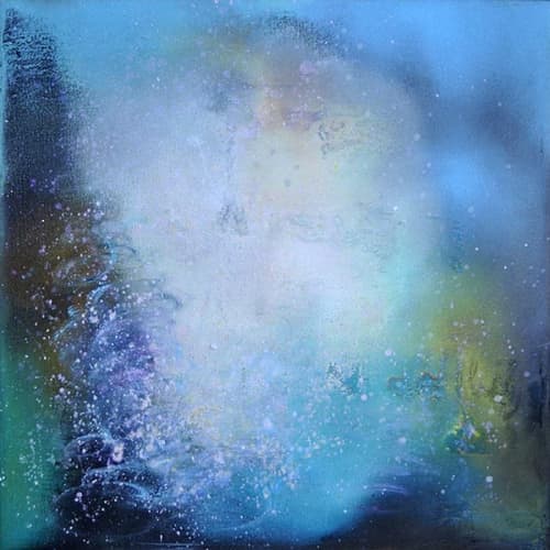 245 Cosmos | Oil And Acrylic Painting in Paintings by Anne B Schwartz. Item made of canvas works with modern style