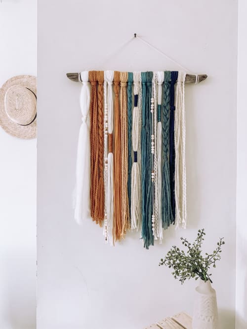 Handmade Colorful Textured Wall Hanging Decor Boho Style by