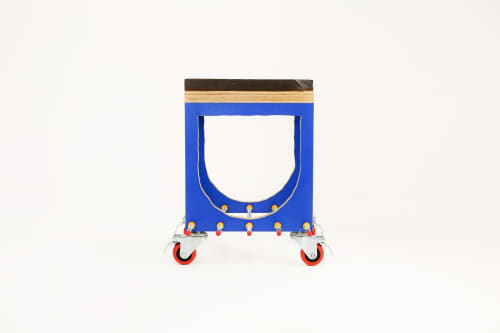 Lil Tuff Chunk (OG) | Side Table in Tables by akaye. Item composed of wood and steel in minimalism or contemporary style