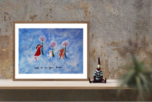 Hold on to your dreams | Oil And Acrylic Painting in Paintings by Elena Parau