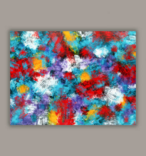 City Lights | Oil And Acrylic Painting in Paintings by Robin Jorgensen. Item made of canvas