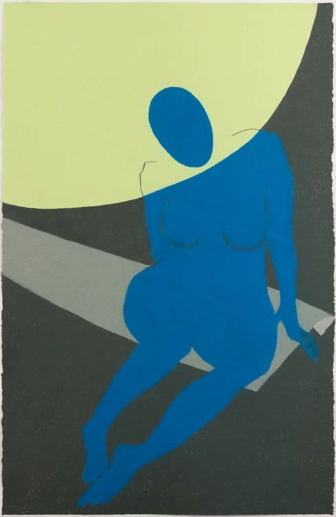 Moon over her shoulders | Drawings by Elvira Dayel. Item made of paper