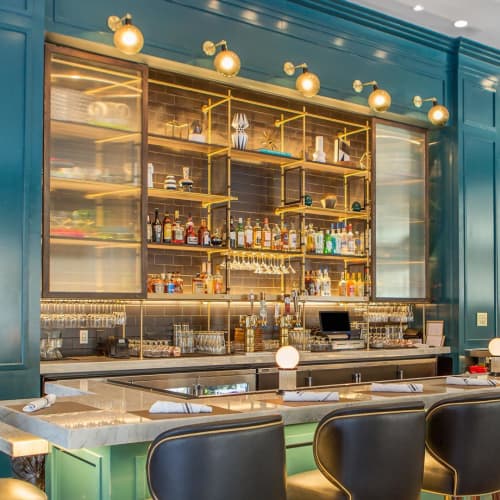 Back Bar | Interior Design by Amuneal | Cambria Hotel Downtown Dallas in Dallas