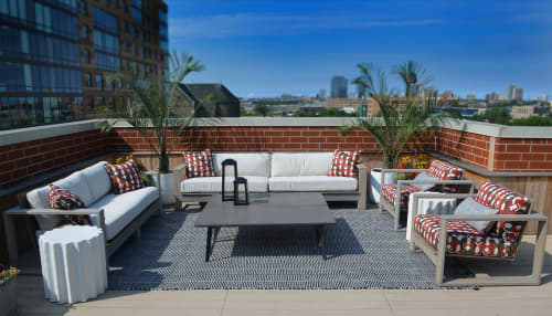 Rustic patio furniture | Couch in Couches & Sofas by Abodeacious. Item composed of oak wood