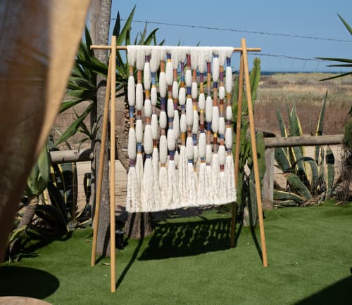 Row of color N-02 | Macrame Wall Hanging in Wall Hangings by Dual Experimental Studio | Dido El Palmar in El Palmar de Vejer. Item composed of cotton & fiber compatible with country & farmhouse and coastal style