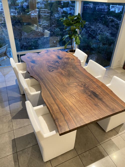 Custom Live Edge Table (2) | Dining Table in Tables by Carlberg Design. Item made of wood with metal
