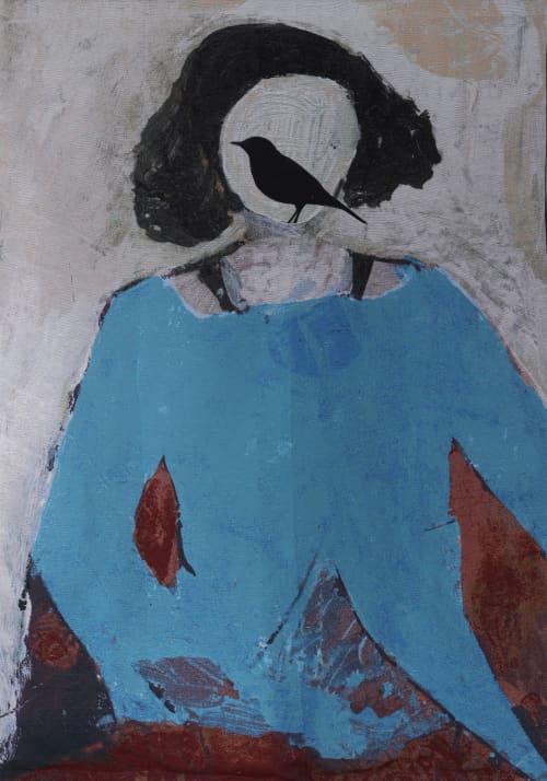 Mother | Oil And Acrylic Painting in Paintings by silvia poloto. Item made of wood with canvas works with contemporary & modern style